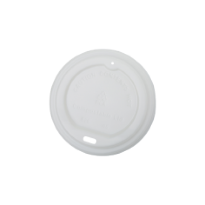 Capace cPLA albe pentru pahare de 300ml/360ml/480ml 100 buc.